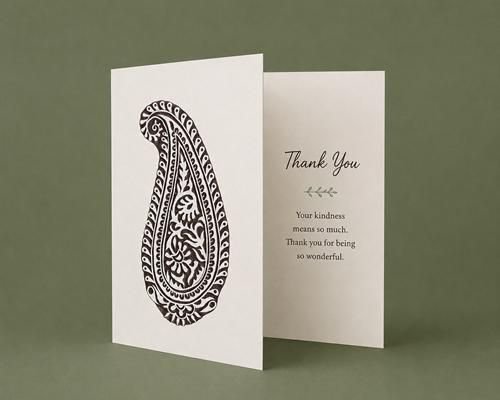 Block Print Festive Card
