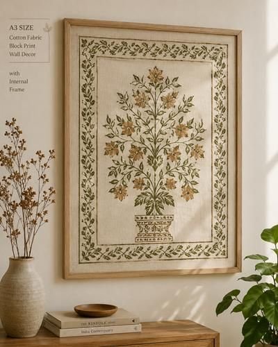 Canvas Block Print Wall Art — A3